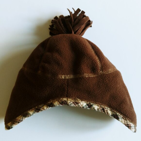 Carter's Brown Fleece Hat 12-24 Months - Picture 4 of 8